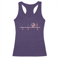 USA Soccer Heartbeat Racerback Tank Top American Flag Football Pulse