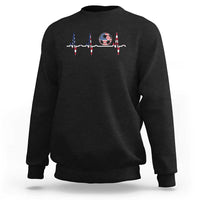 USA Soccer Heartbeat Sweatshirt American Flag Football Pulse