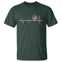 USA Soccer Heartbeat T Shirt American Flag Football Pulse