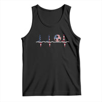 USA Soccer Heartbeat Tank Top American Flag Football Pulse