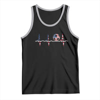 USA Soccer Heartbeat Tank Top American Flag Football Pulse