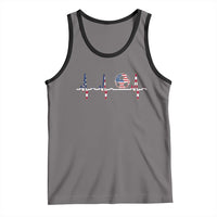 USA Soccer Heartbeat Tank Top American Flag Football Pulse