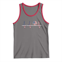 USA Soccer Heartbeat Tank Top American Flag Football Pulse
