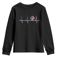 USA Soccer Heartbeat Youth Sweatshirt American Flag Football Pulse