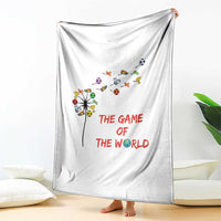 Soccer Dandelion Flower Throw Blanket The Game Of The World