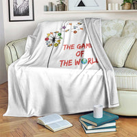 Soccer Dandelion Flower Throw Blanket The Game Of The World