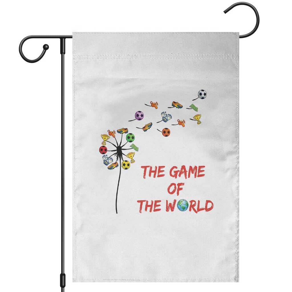 Soccer Dandelion Flower Garden Flag The Game Of The World