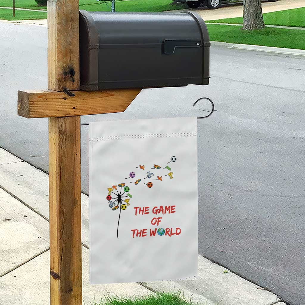 Soccer Dandelion Flower Garden Flag The Game Of The World