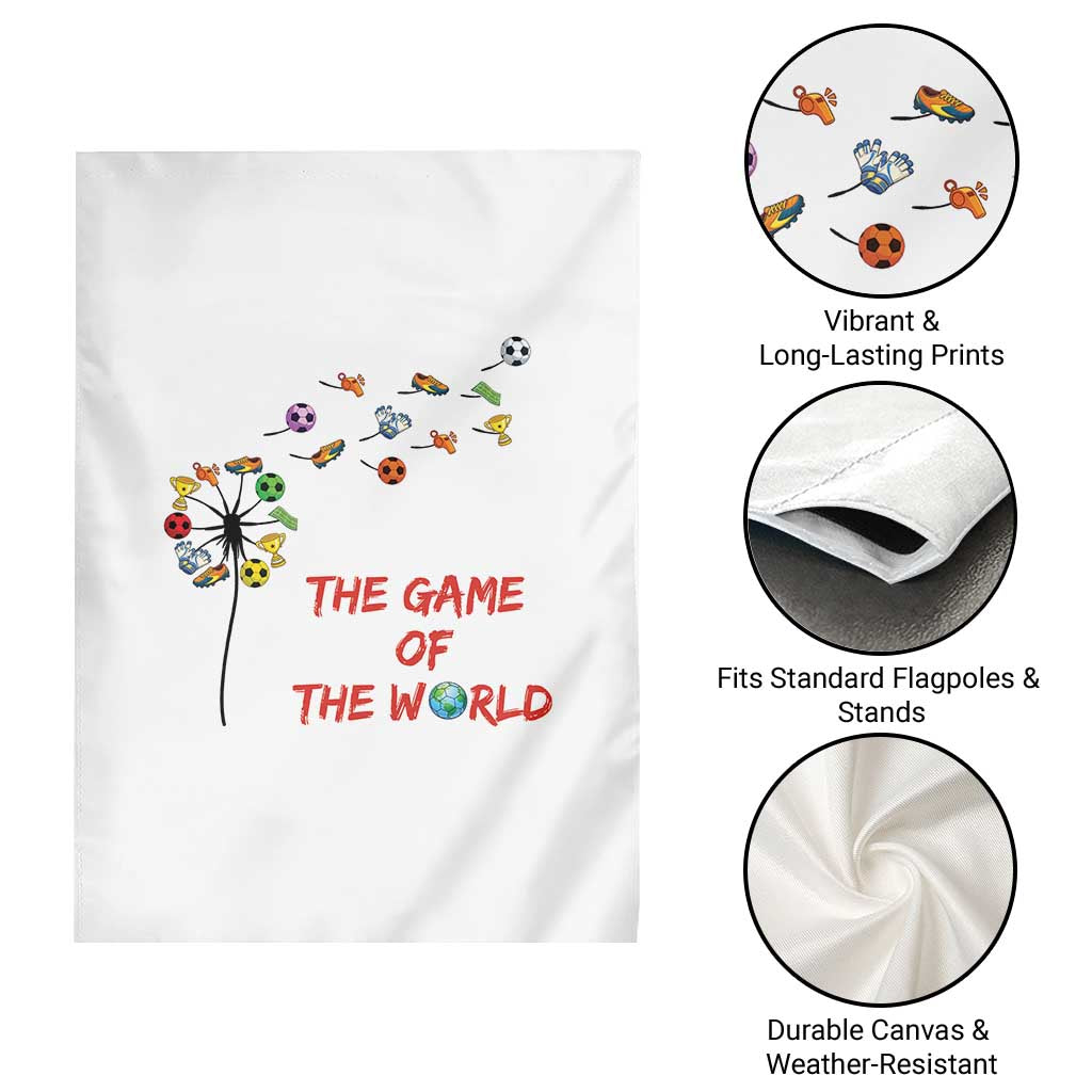 Soccer Dandelion Flower Garden Flag The Game Of The World