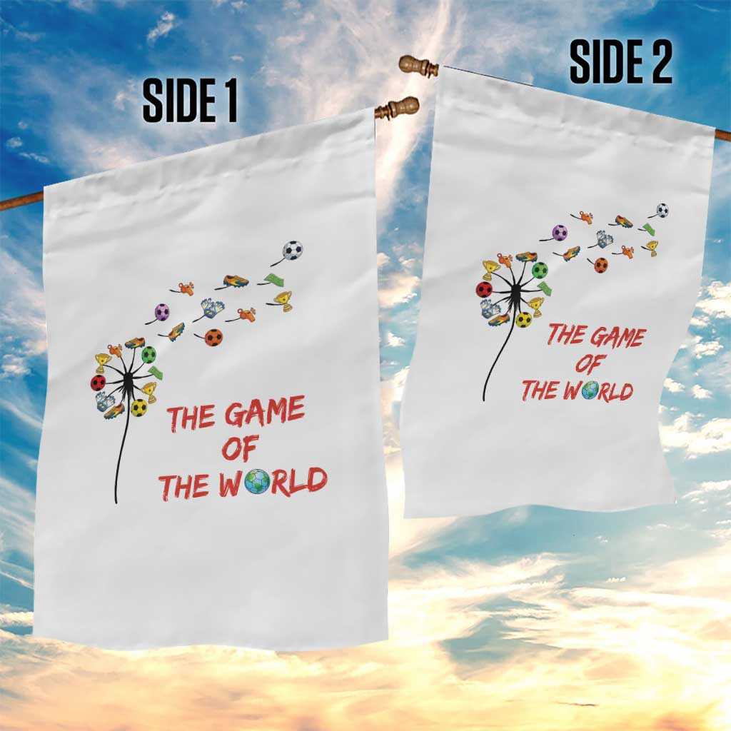Soccer Dandelion Flower Garden Flag The Game Of The World