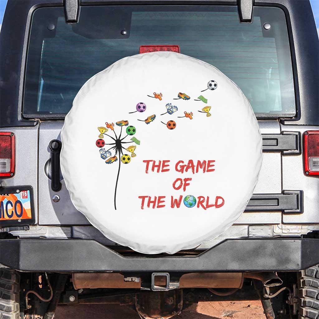 Soccer Dandelion Flower Spare Tire Cover The Game Of The World