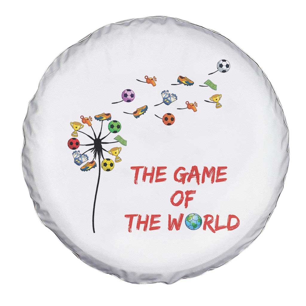 Soccer Dandelion Flower Spare Tire Cover The Game Of The World