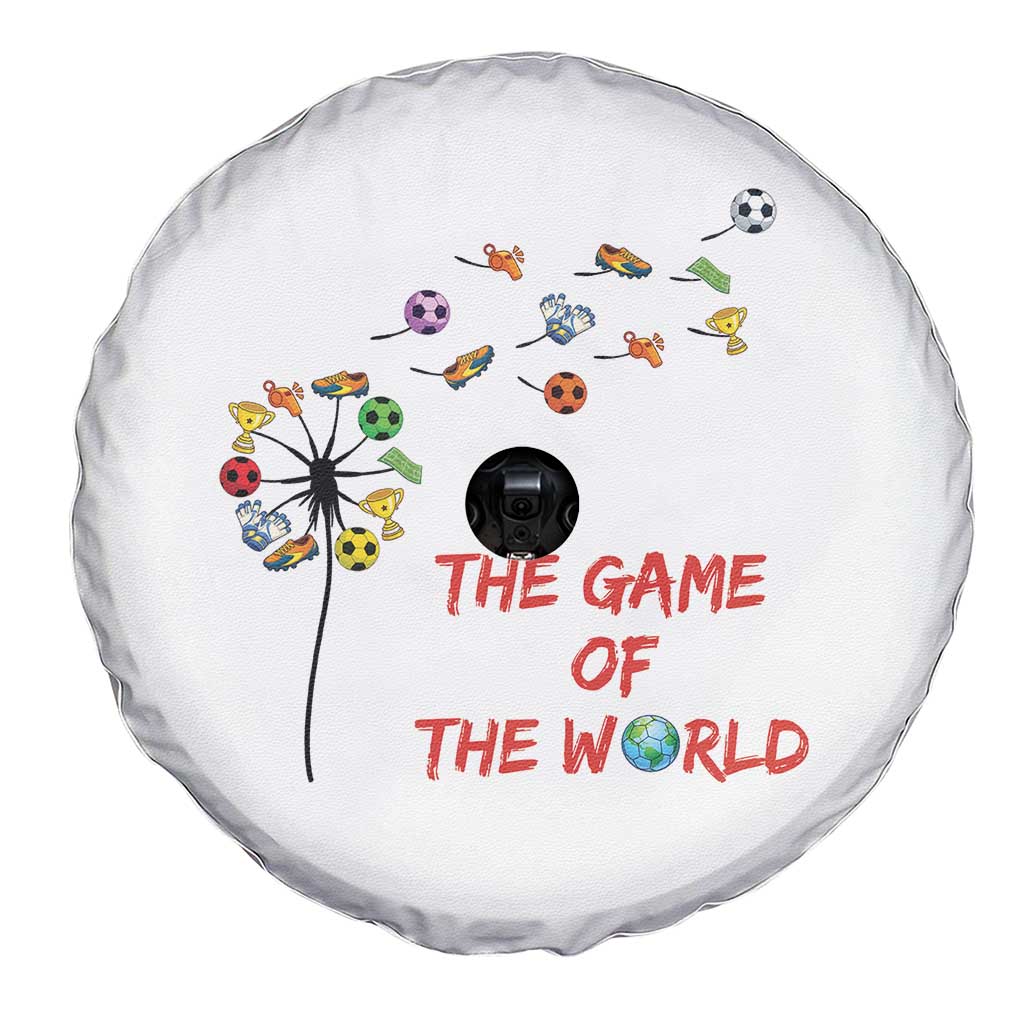 Soccer Dandelion Flower Spare Tire Cover The Game Of The World