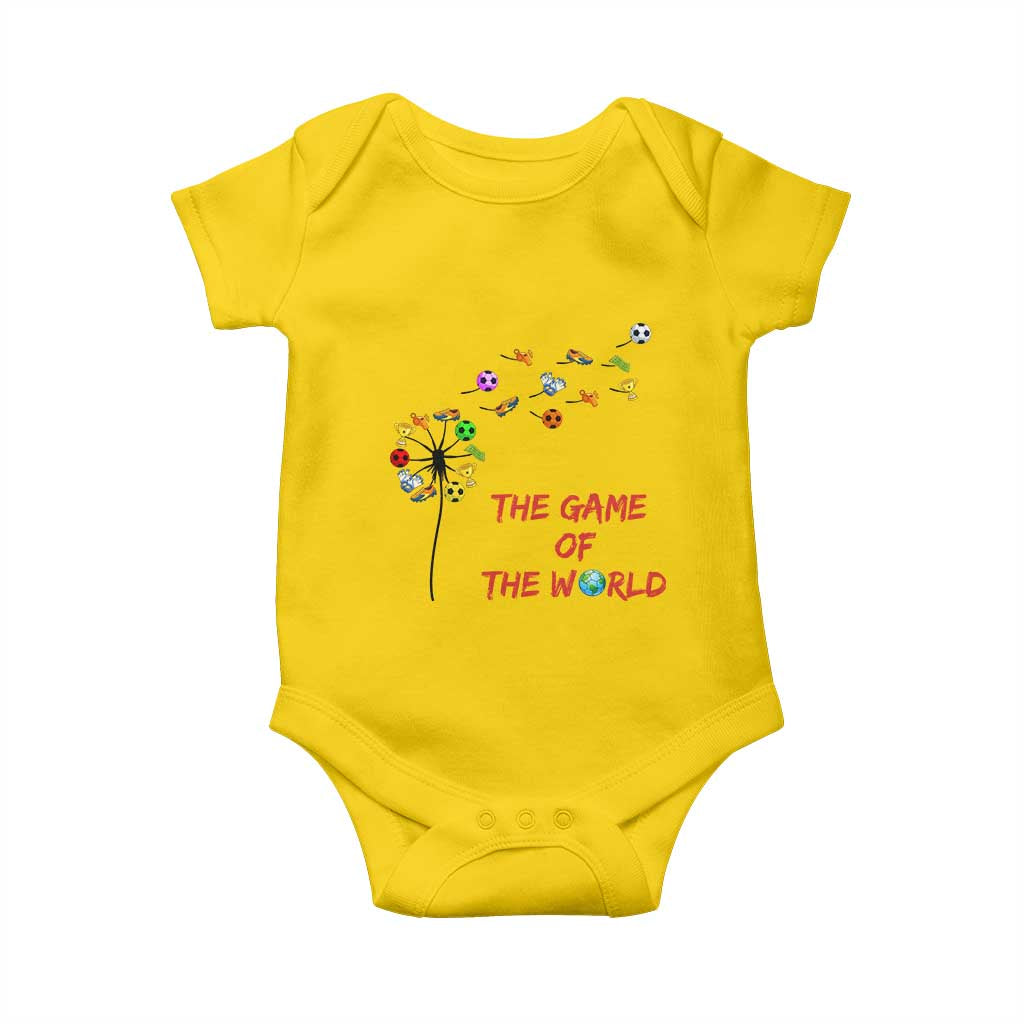 Soccer Dandelion Flower Baby Onesie The Game Of The World