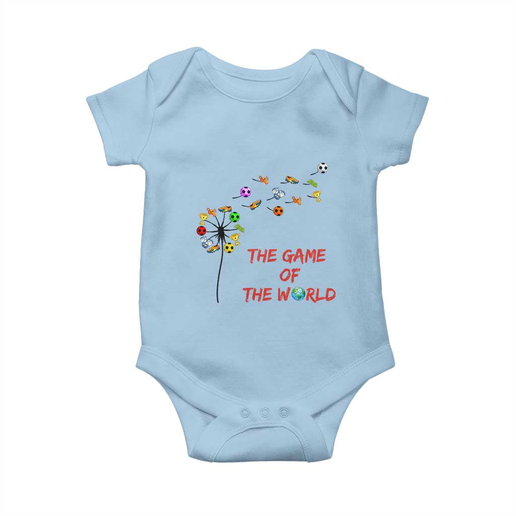 Soccer Dandelion Flower Baby Onesie The Game Of The World