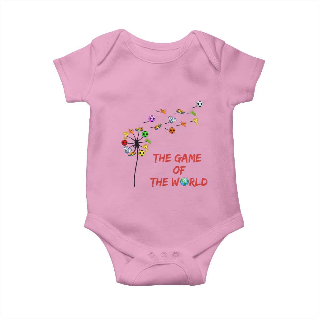 Soccer Dandelion Flower Baby Onesie The Game Of The World