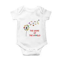 Soccer Dandelion Flower Baby Onesie The Game Of The World