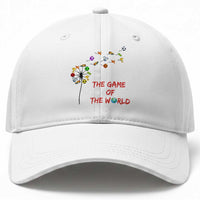 Soccer Dandelion Flower Baseball Cap The Game Of The World
