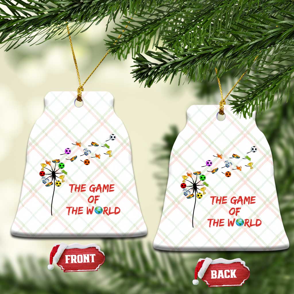 Soccer Dandelion Flower Ceramic Ornament The Game Of The World