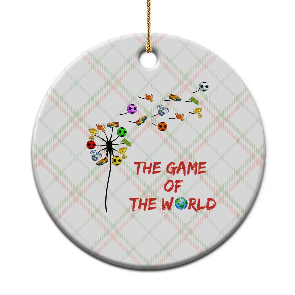 Soccer Dandelion Flower Ceramic Ornament The Game Of The World