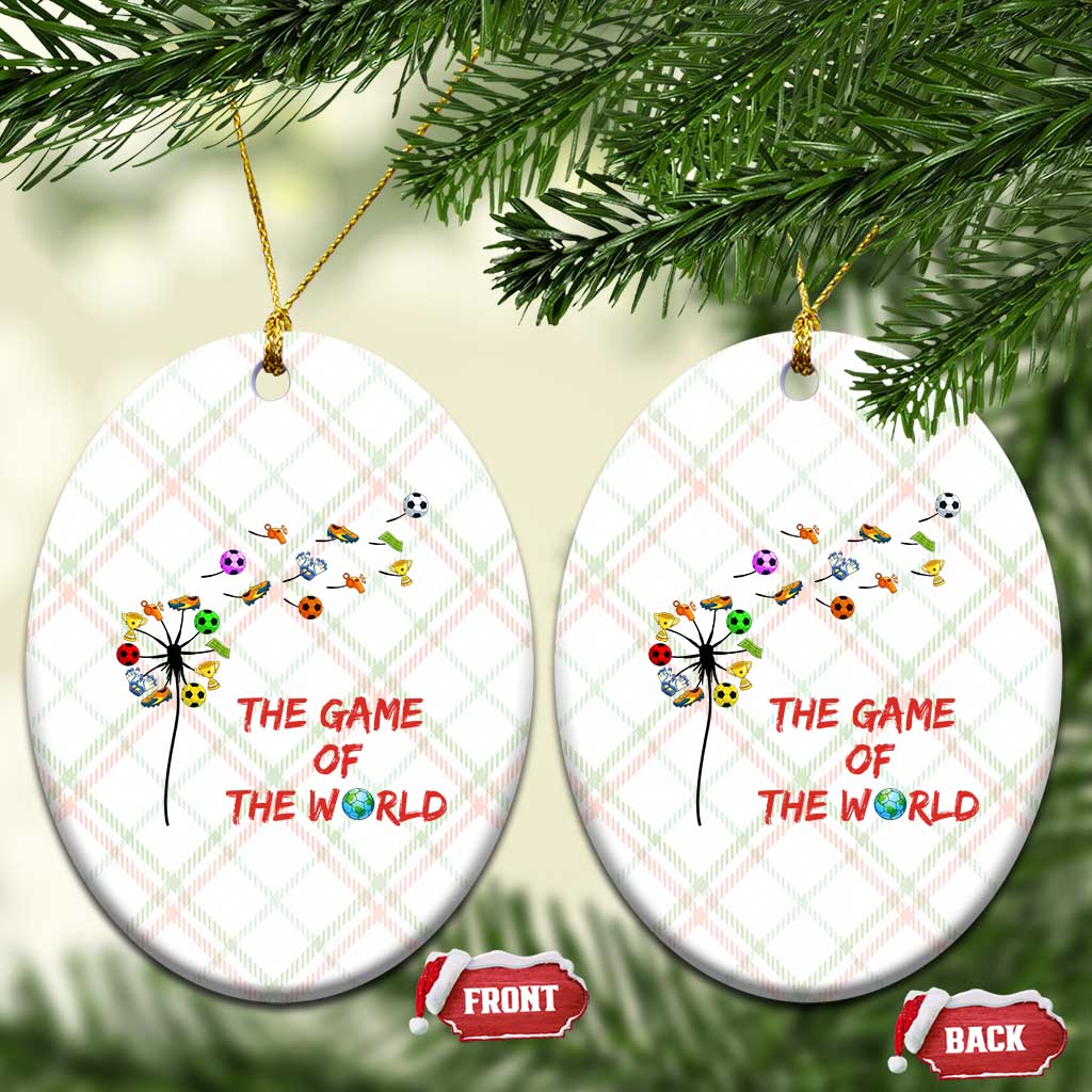 Soccer Dandelion Flower Ceramic Ornament The Game Of The World