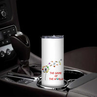 Soccer Dandelion Flower Skinny Tumbler The Game Of The World