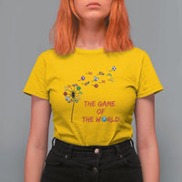 Soccer Dandelion Flower T Shirt For Women The Game Of The World