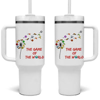 Soccer Dandelion Flower Tumbler With Handle The Game Of The World