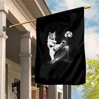 Cat Playing Soccer Garden Flag Funny Cat Lover Gift