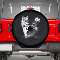 Cat Playing Soccer Spare Tire Cover Funny Cat Lover Gift