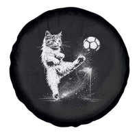 Cat Playing Soccer Spare Tire Cover Funny Cat Lover Gift