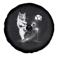 Cat Playing Soccer Spare Tire Cover Funny Cat Lover Gift