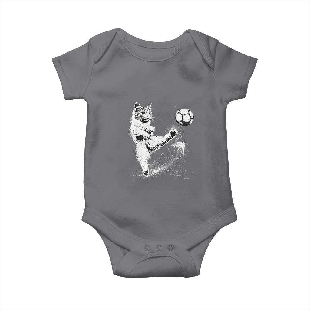 Cat Playing Soccer Baby Onesie Funny Cat Lover Gift