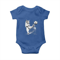 Cat Playing Soccer Baby Onesie Funny Cat Lover Gift