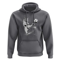 Cat Playing Soccer Hoodie Funny Cat Lover Gift