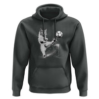 Cat Playing Soccer Hoodie Funny Cat Lover Gift
