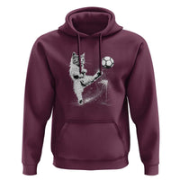 Cat Playing Soccer Hoodie Funny Cat Lover Gift