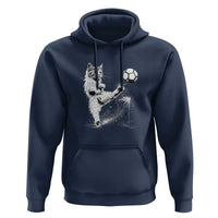 Cat Playing Soccer Hoodie Funny Cat Lover Gift
