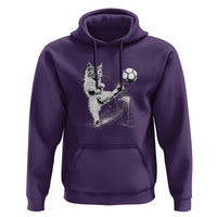 Cat Playing Soccer Hoodie Funny Cat Lover Gift