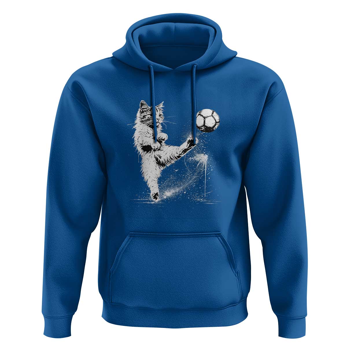 Cat Playing Soccer Hoodie Funny Cat Lover Gift