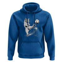 Cat Playing Soccer Hoodie Funny Cat Lover Gift