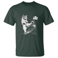 Cat Playing Soccer T Shirt Funny Cat Lover Gift