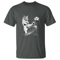 Cat Playing Soccer T Shirt Funny Cat Lover Gift