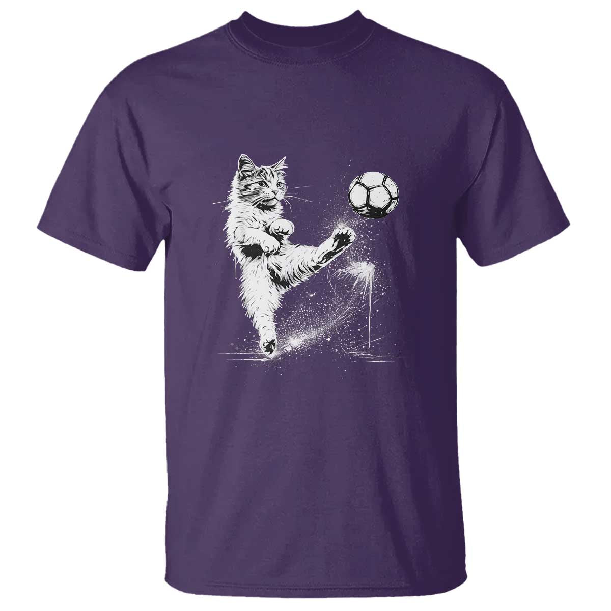 Cat Playing Soccer T Shirt Funny Cat Lover Gift