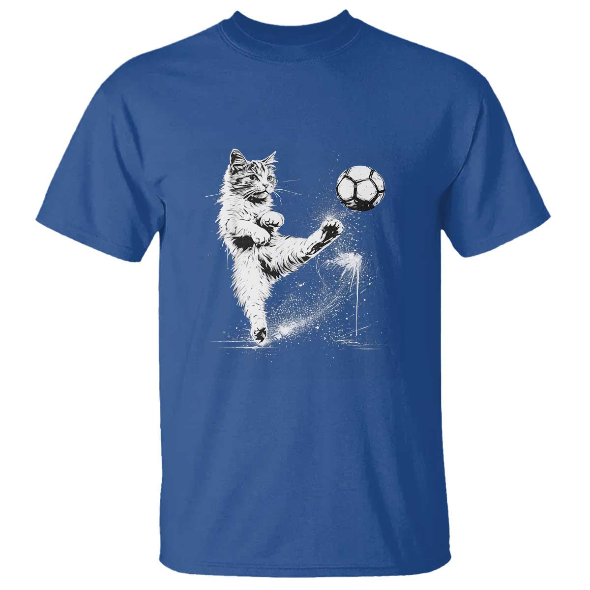 Cat Playing Soccer T Shirt Funny Cat Lover Gift