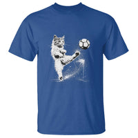 Cat Playing Soccer T Shirt Funny Cat Lover Gift