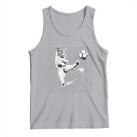 Cat Playing Soccer Tank Top Funny Cat Lover Gift