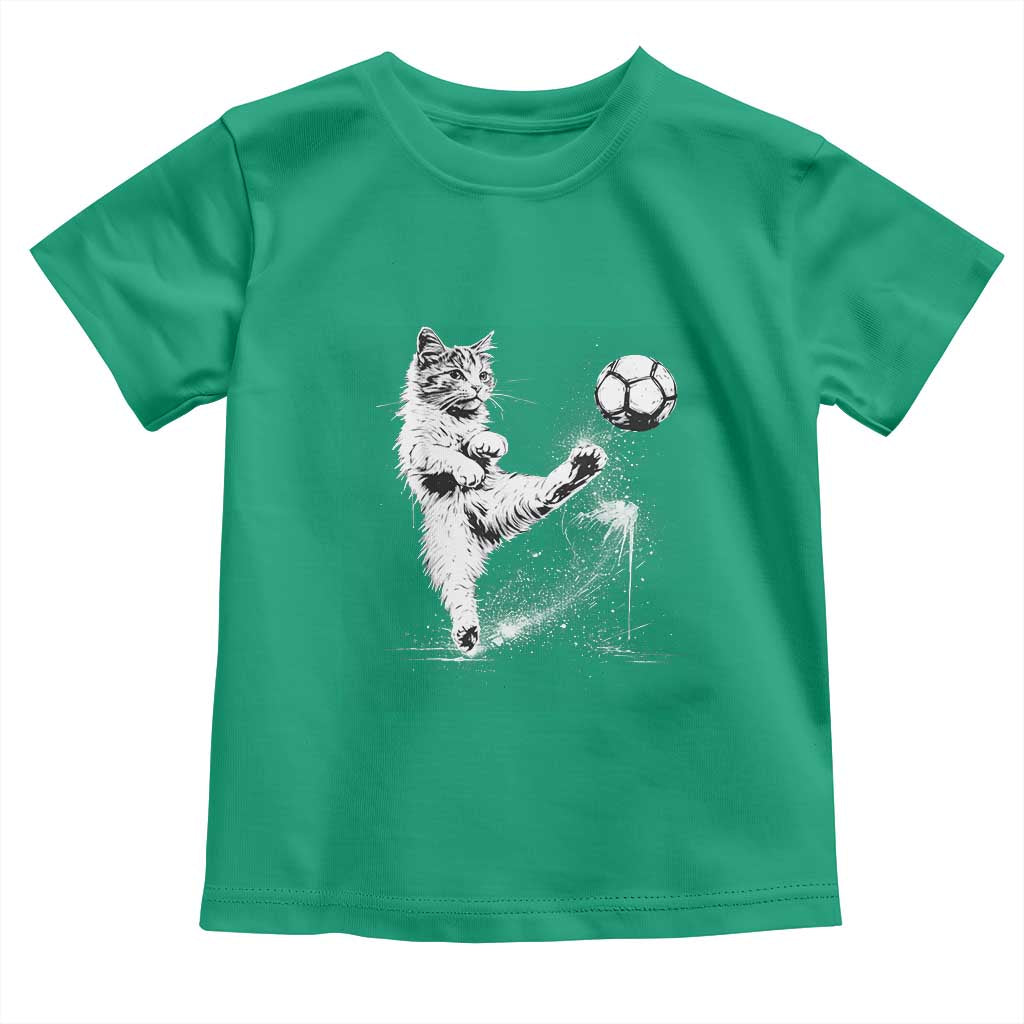 Cat Playing Soccer Toddler T Shirt Funny Cat Lover Gift