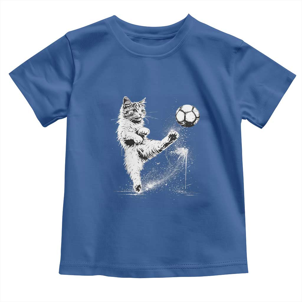 Cat Playing Soccer Toddler T Shirt Funny Cat Lover Gift