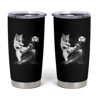 Cat Playing Soccer Tumbler Cup Funny Cat Lover Gift